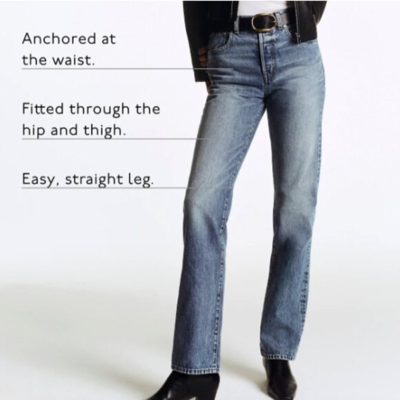 Madewell Denim - Madewell Longline Straight Jean – Greendale Wash (Size 27)